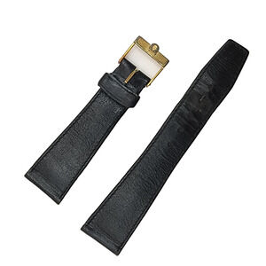 Omega Black Leather 21mm Watch Band Vintage